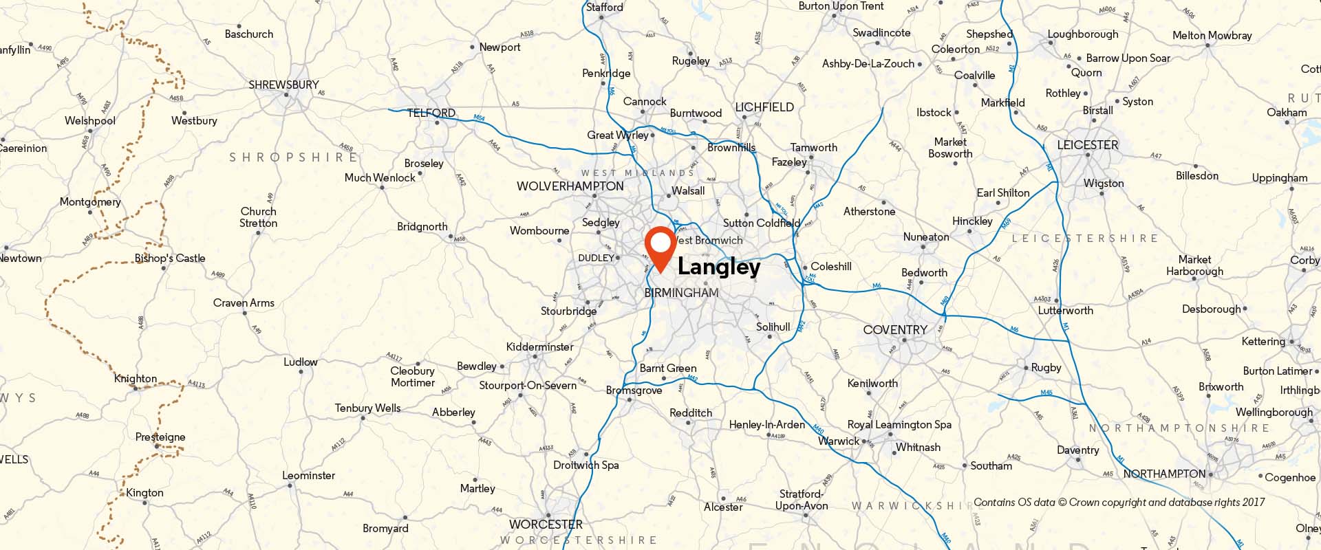 Langley CoM location