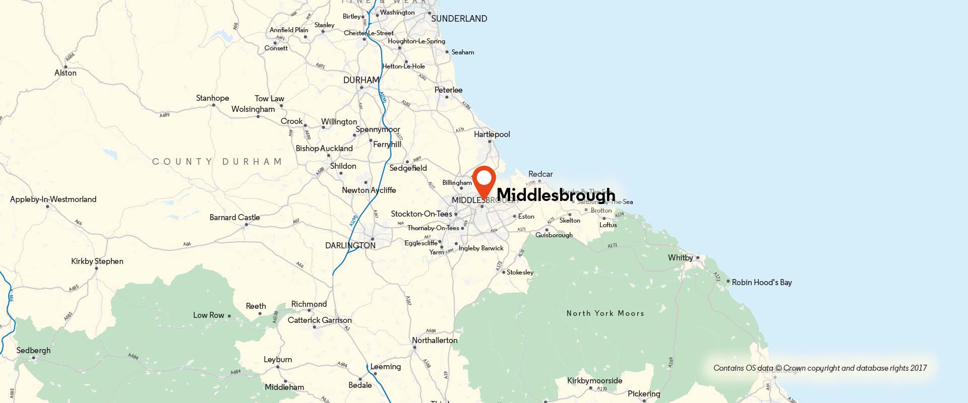 Middlesbrough CoM location