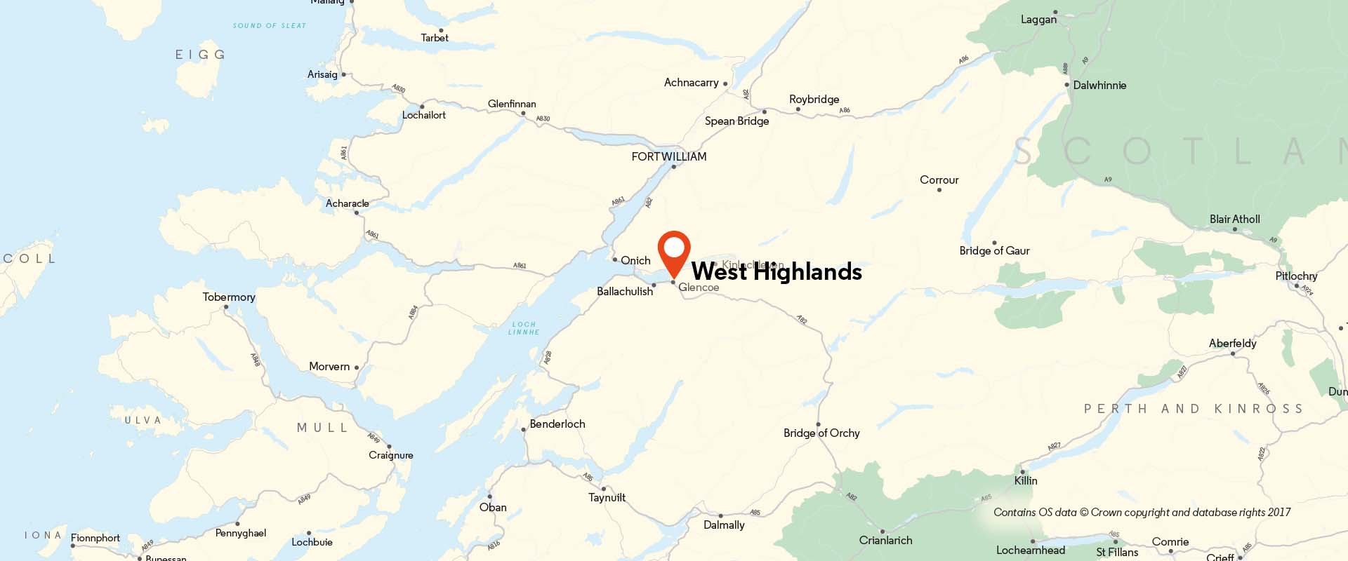 West Highlands CoM location