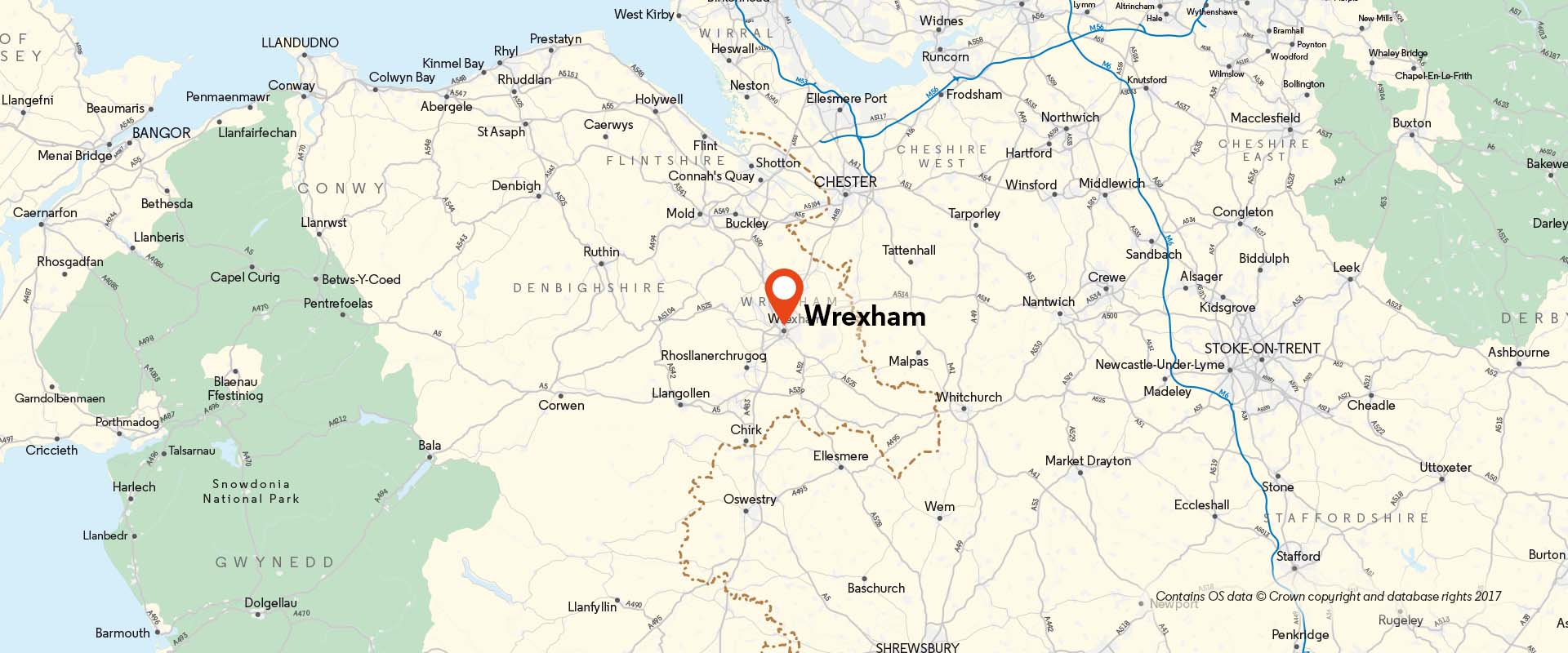 Wrexham CoM location