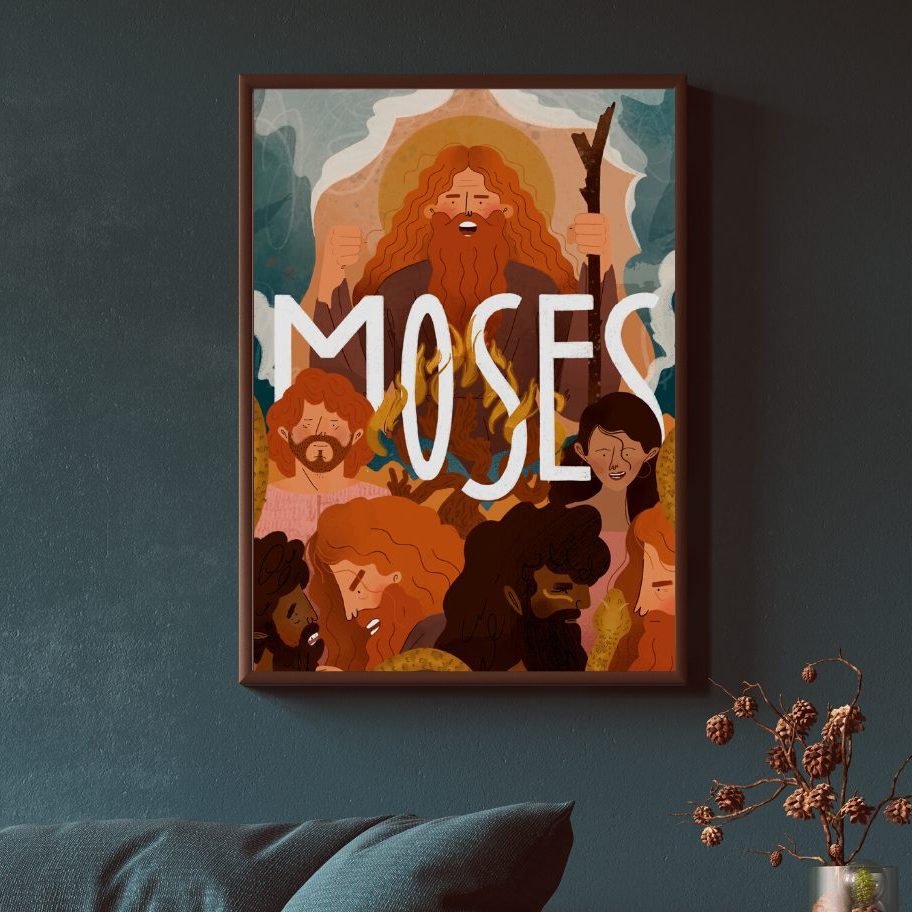 Moses Bible Character Print