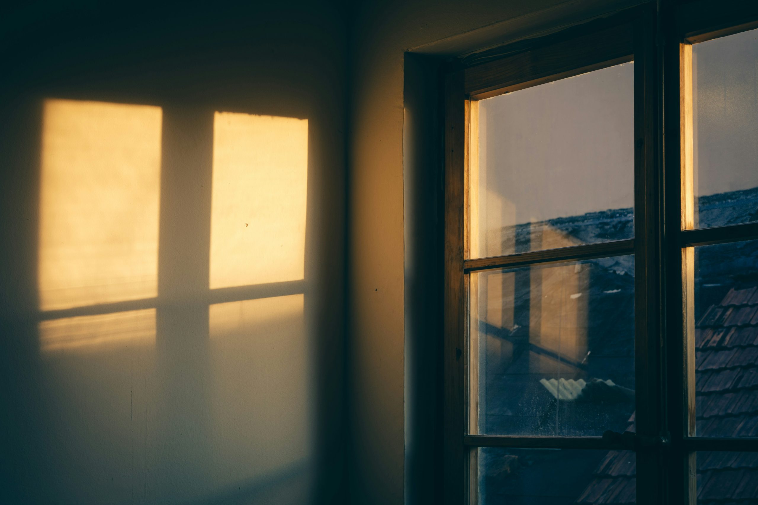 Sun shining through windows